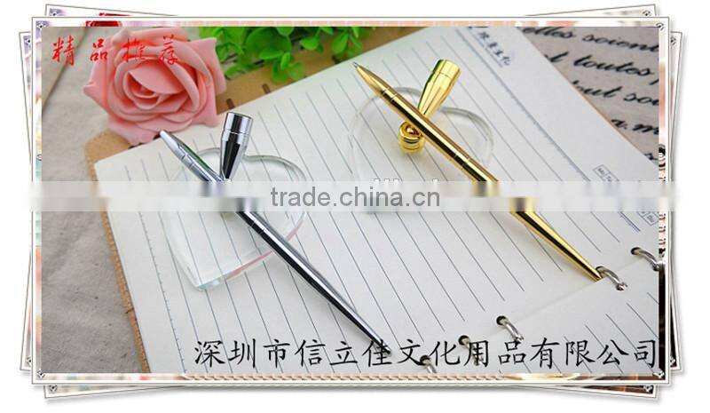 TT-04 hot selling silver table pen with holder ,golden desk pen , stand pen