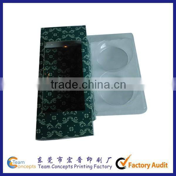 Custom Cardboard paper packaging box with plastic tray