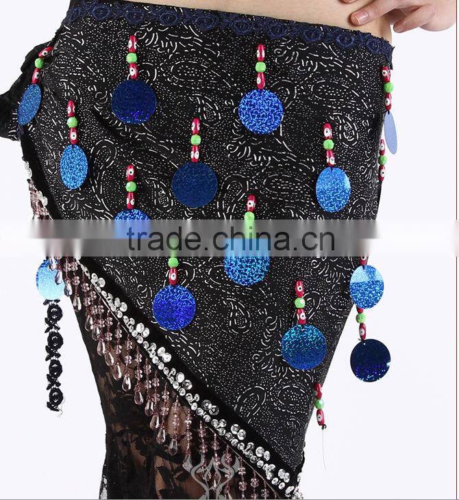 Sexy Dance Hip Scarf , Belly Dance Hip Scarf , Sequin Belly Dance Hip Scarf