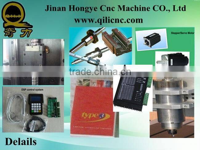 QL-6090 High precision mini two heads woodworking cnc milling machine mini