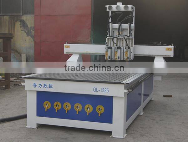 China bedroom furniture 4 heads wood carving tools qili 1325 wood cnc router