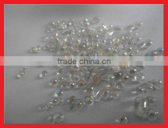 Clear glass pebbles