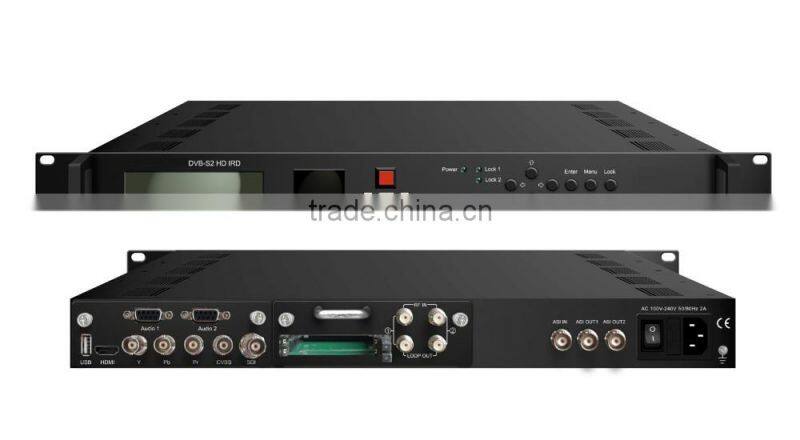 Satellite H.264 IRD( IP/SDI/HDMI output) for DVB Headend System