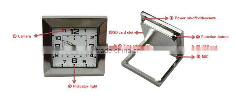 Clock Camera JVE-3311B digital mini security;security video camera;wireless camera video