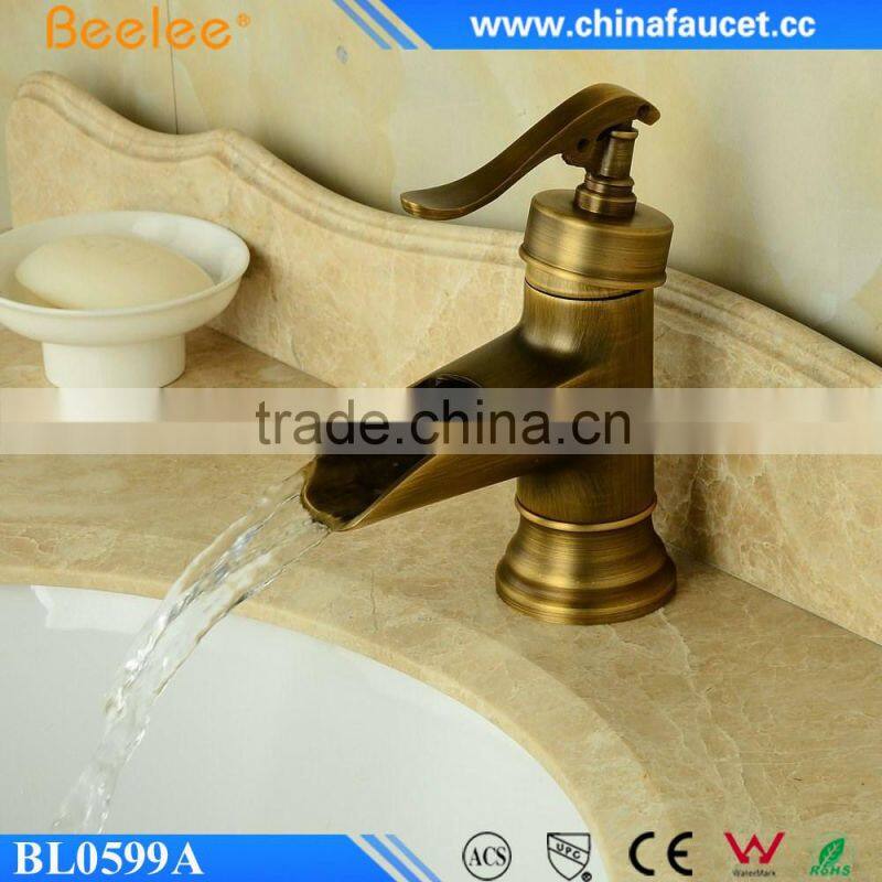Beelee Antique Bathroom Basin Sink Faucet Mixers Brass Taps Deck Mounted