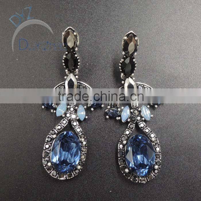 gold plated wholesale alloy necklace jewelry with crystal stone