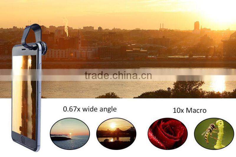 Universal Mobile phone Camera LensWide Angle Fish Eye Macro 3in1 Mobile Phone Lens