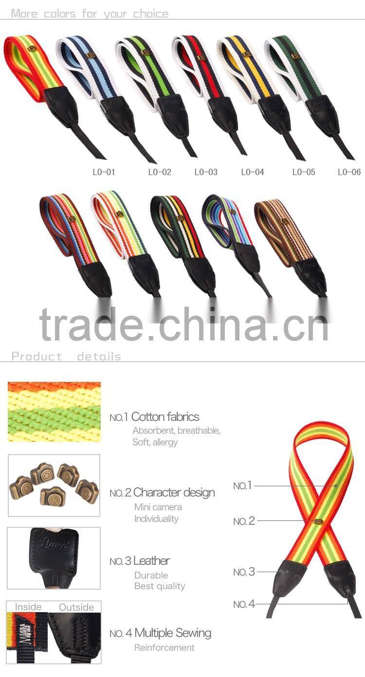 cute camera strap Colourful Ribbon Pattern D-SLR Camera Strap Shoulder Neck Strap Grip LO-02