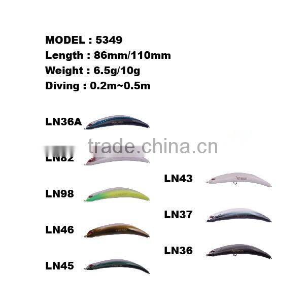 86mm/6.5g,110mm/10g 2014 New Design Weak Pencil Lure BASS Wholesale