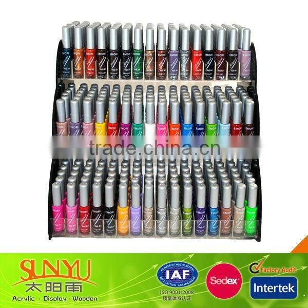 clear acrylic ladder cosmetics display shelf