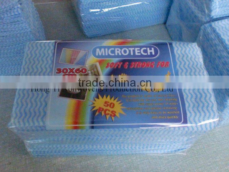 Spunlace cleaning wipe (viscose/polyester)
