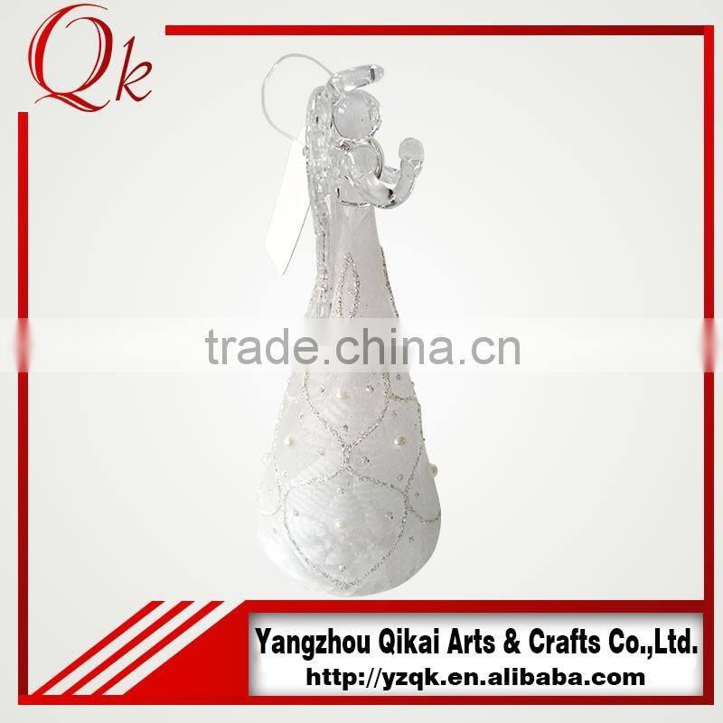 New style glass angel with LED light for home decoration