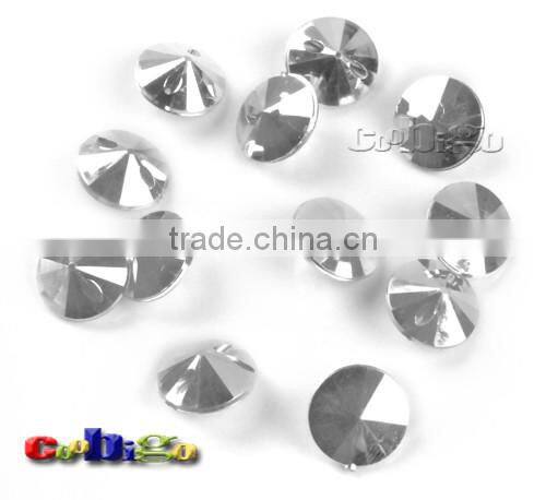 18L(11.4mm Mix Color Acrylic Cut Culet Back Fashion Rhinestone Crystal Button Stylish Bag Garment Shoe #FLN012-18L(Mix-s)