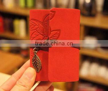 Embossing leaf design PU leather card holder bag
