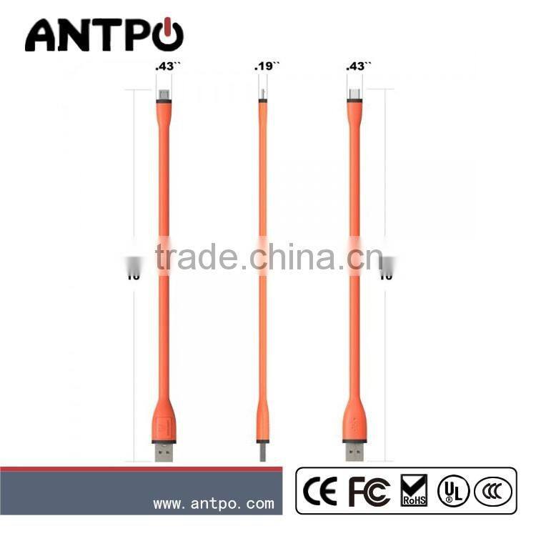Unibody finish android use charging cable flexible charging line