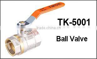 Factory Stock brass ball valve price TMOK Brand Size 1/2'' to 1'' BSP Thread Iron handles with pvc credit insurance support