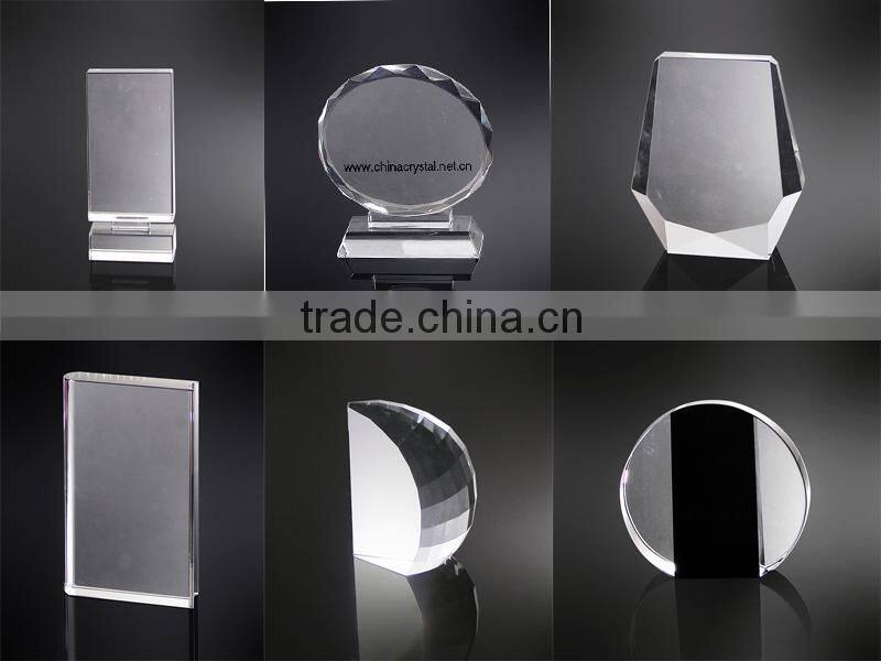 Customed Diamond Shaped Photo K9 Crystal Blank with Base