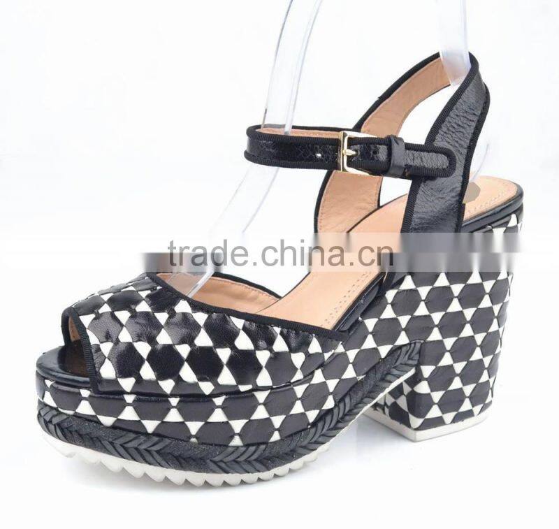 latest design fashion high heels wedge casual woman sandals for shoes 2014