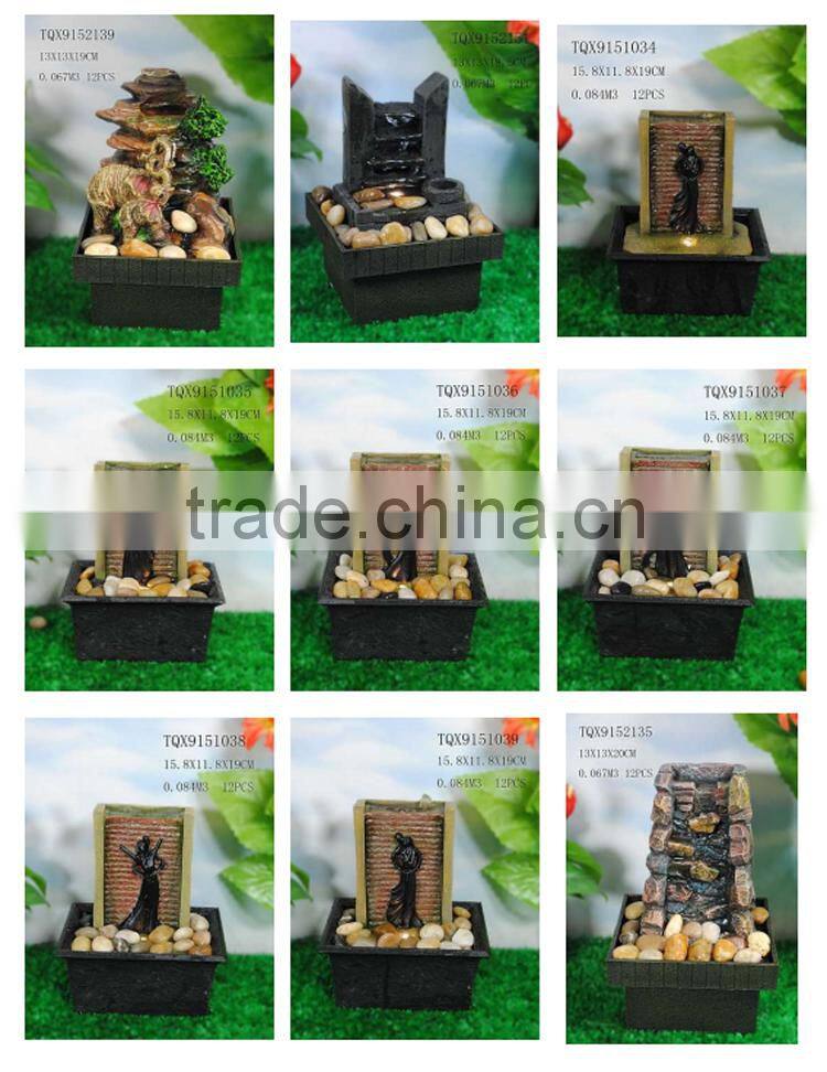 Souvenir gifts resin battery operated mini fountain for sale