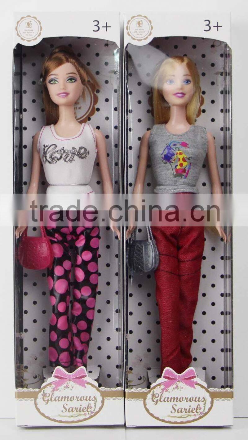 hot sale pretty single fashion doll with handbag