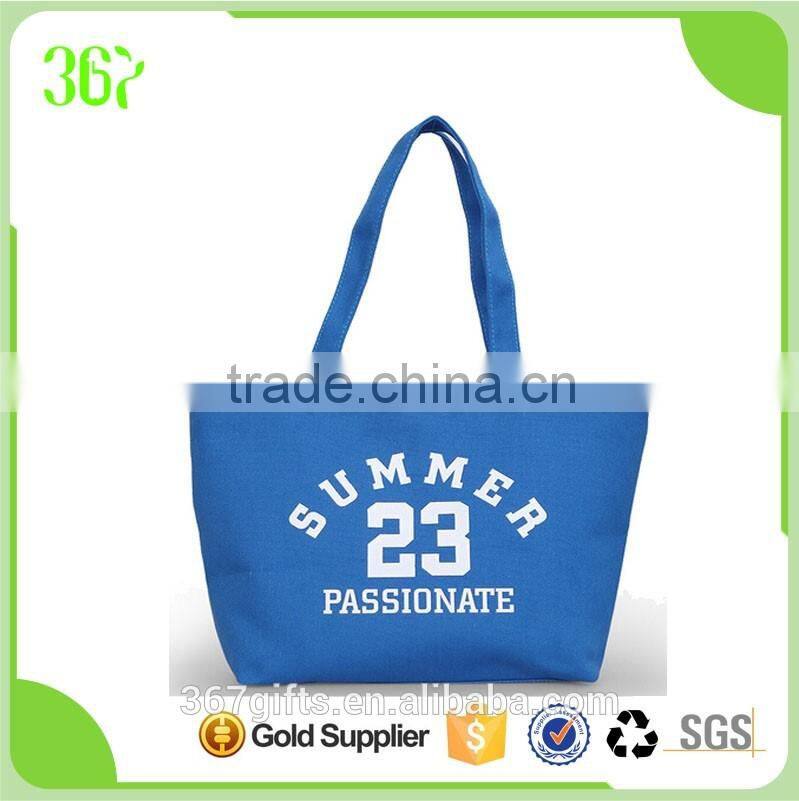 Simple Design Canvas Tote Big Shopping Handbag Women's Bag