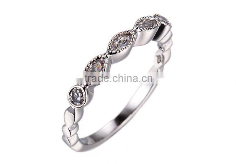 Treasure Factory Simple fashion jewelry couple rings horse eye diamond ring copper ring