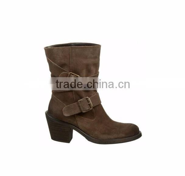 000049 Italy design cowhide leather ankle boot from factory