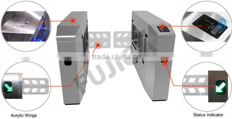 Single double commercial Automatic swing door halfhigh turnstile door for airport