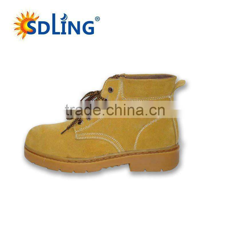 Genuine leather PU Injection safety shoes