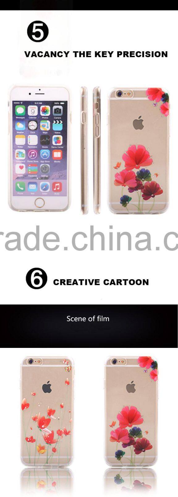 2016 fashion Luxury phone case with diamond for iPhone6 6s mobile phone cove cases