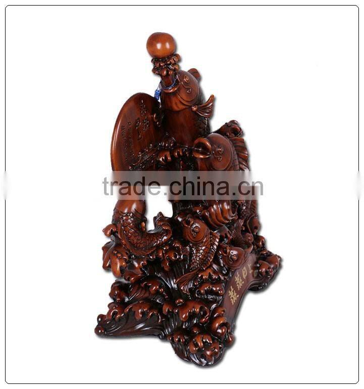 Chinese Luckly fish ,fengshui fish home decoration wooden color