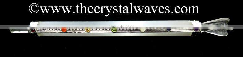 Crystal Quartz Tower Chakra Healing Stick With Merkaba