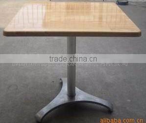 restaurant furniture simple square dining coffee table aluminum leg table YT45