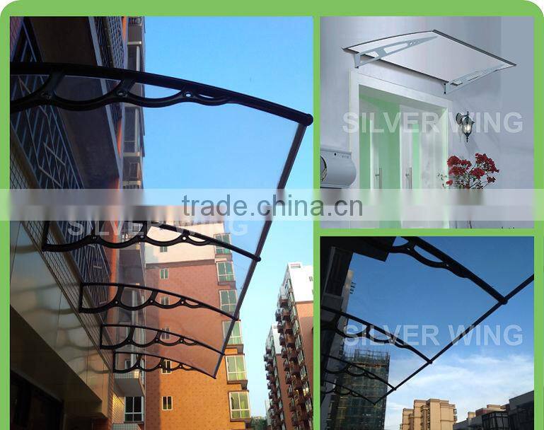 Modern transparent plastic awning small window awning parts for window awnings or door awning cover snow shelter canopy