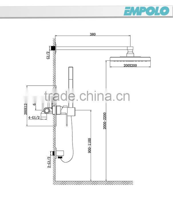 Kaiping Factory Rainfall Concealed Shower Mixer 13 4701