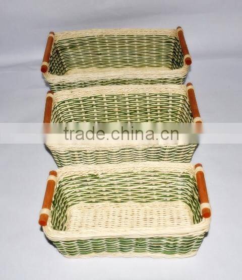 Rattan core black color Vietnam basket
