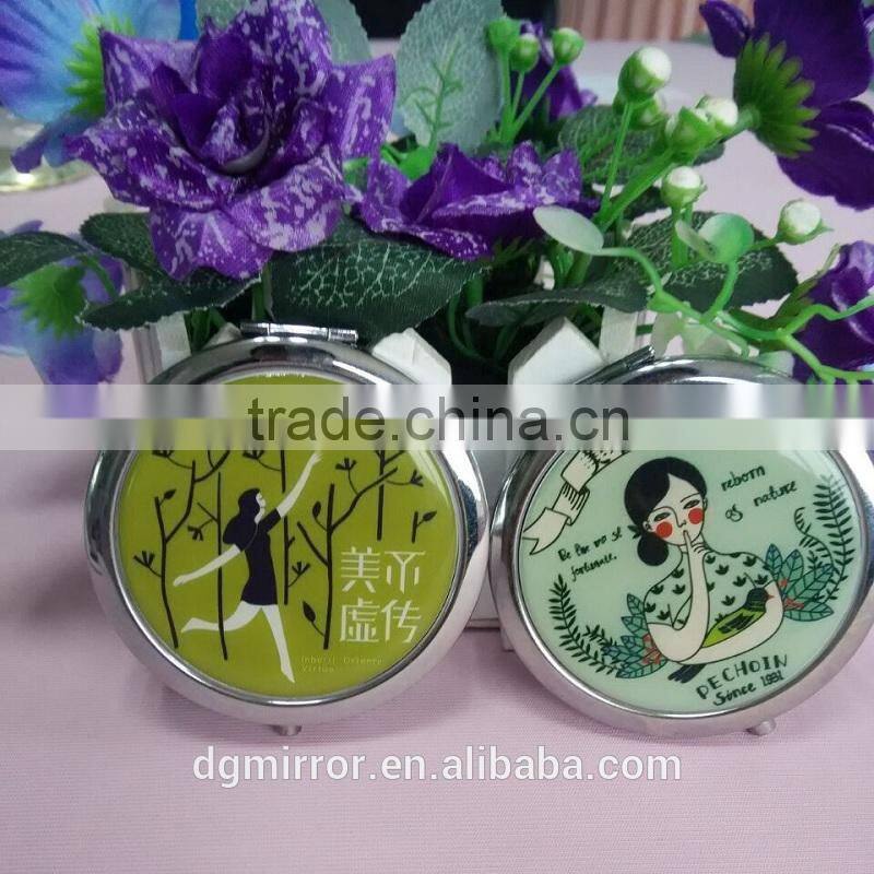 Fancy vanity mirror, personalize pocket mirror, double surface mirror, compact travel portable mirror, lady make up mirror