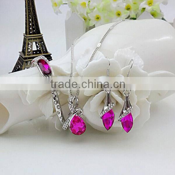 artificial imitation diamond jewelry set, gold jewelry sets