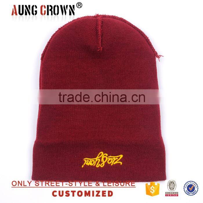 Winter Jacquard New Design Acrylic Beanie Hats With Top Ball