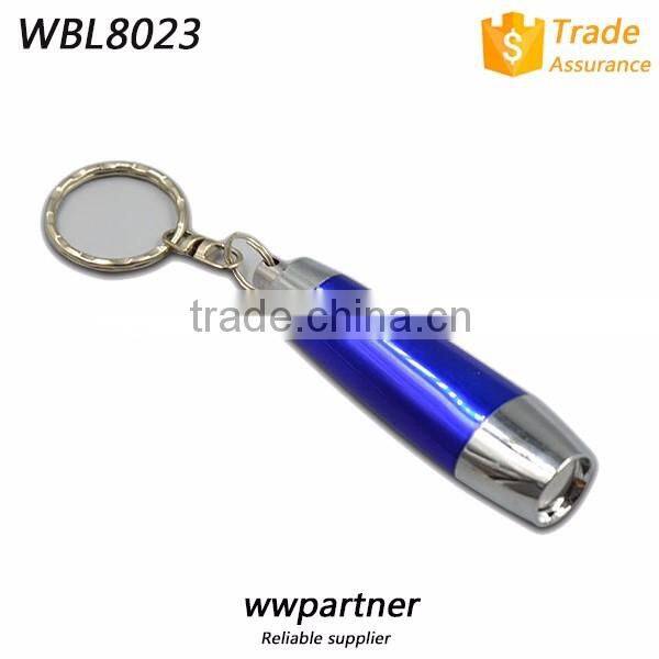 Metal LED Retractable Flashlight with Key Chain