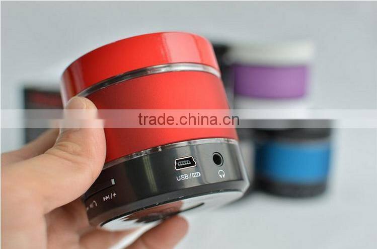 S09 Mini Portable Wireless Bluetooth 4.0 Speaker Speakers Hi Fi Music Player With Tree Rings of LED Light