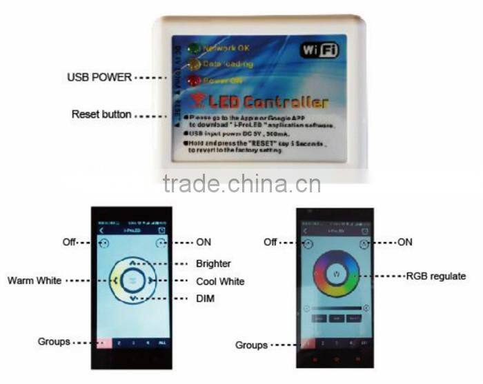 Hot New Products Android IOS wifi 5W RGB+W LED Downlight