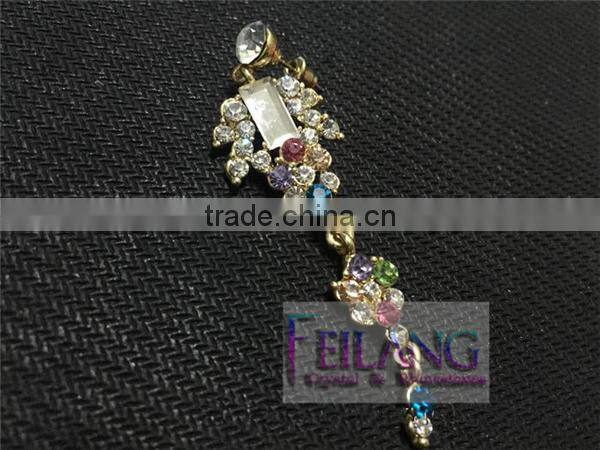Fashion Square Diamond Long Section Of High-Grade Crystal Earrings