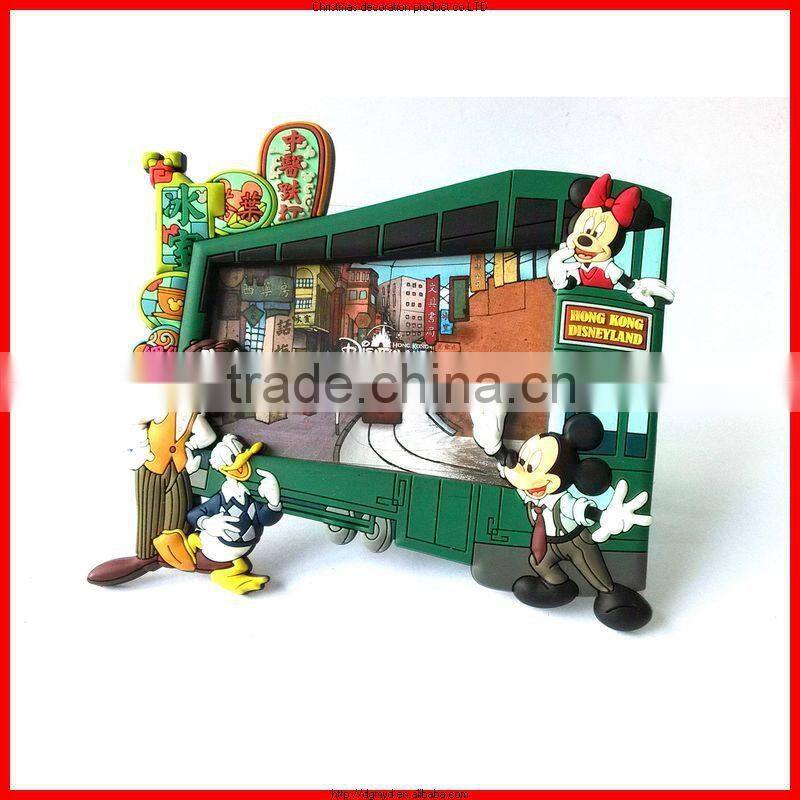 Latest design promotional gifts 3d cheap pvc photo frame wholesale