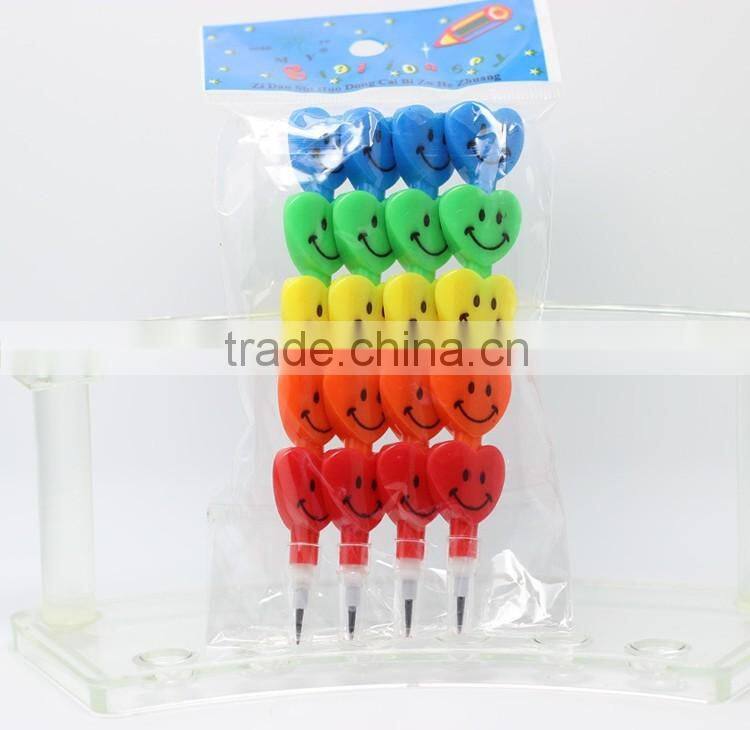 5PCS heart shape Stackable coloring pencils stockable coloring pen
