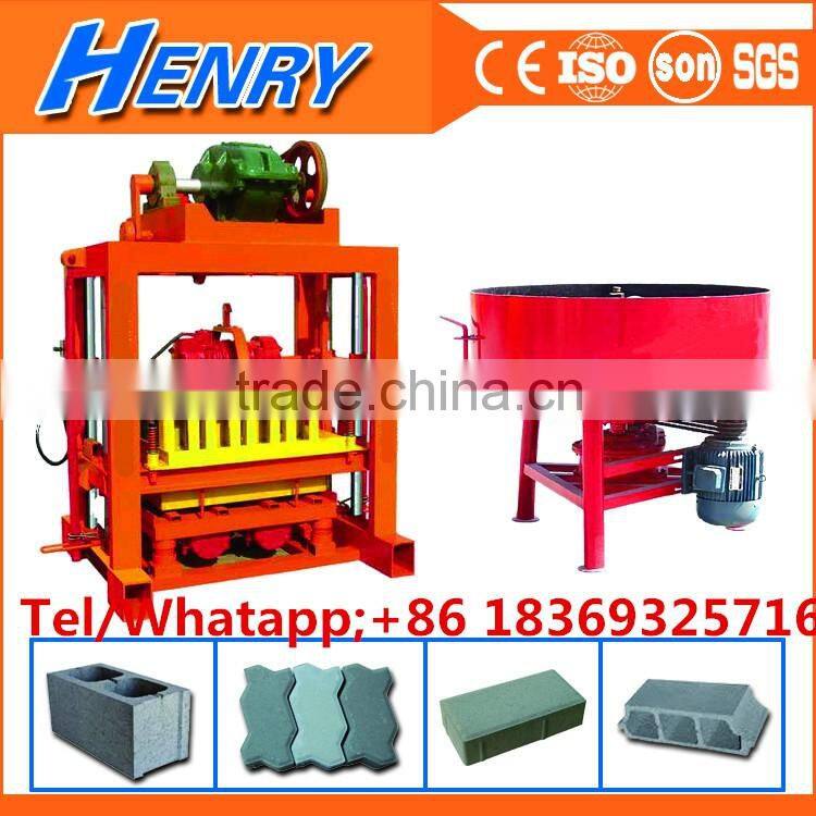 Manual Brick Making Machine hot Sell QTJ4-40 mobile block machine /small and easy to operate