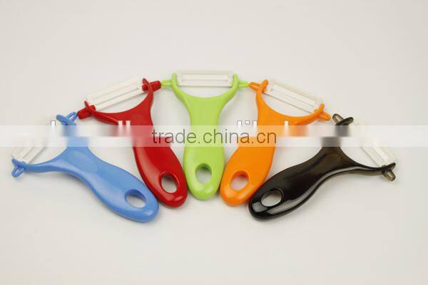 Ceramic Peeler with various optional colors, vegetable and fruit peelers with ABS or PP hanlde for kitchen use