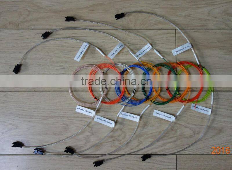 Super luminance 2.6mm Yellow EL WIRE For AC110V-240V 25M-35M EL INVERTER
