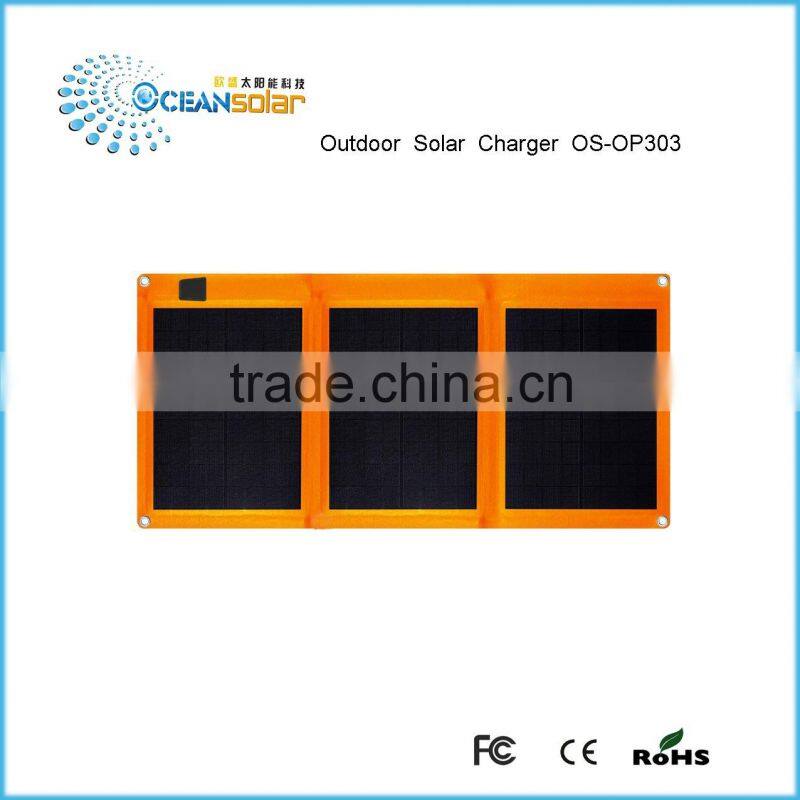 Wholesale 30W18V Portable Folding Solar Panel for 12V battery/laptop