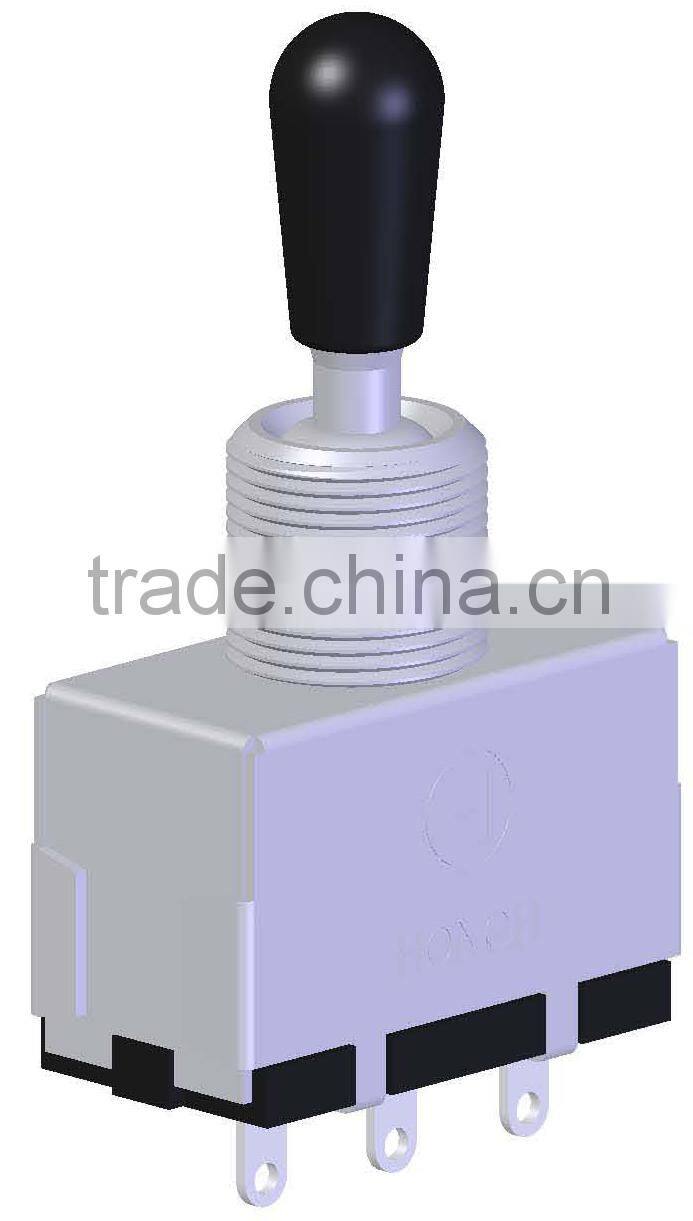 Electric guitar lever switch with 3ways or 5ways selector